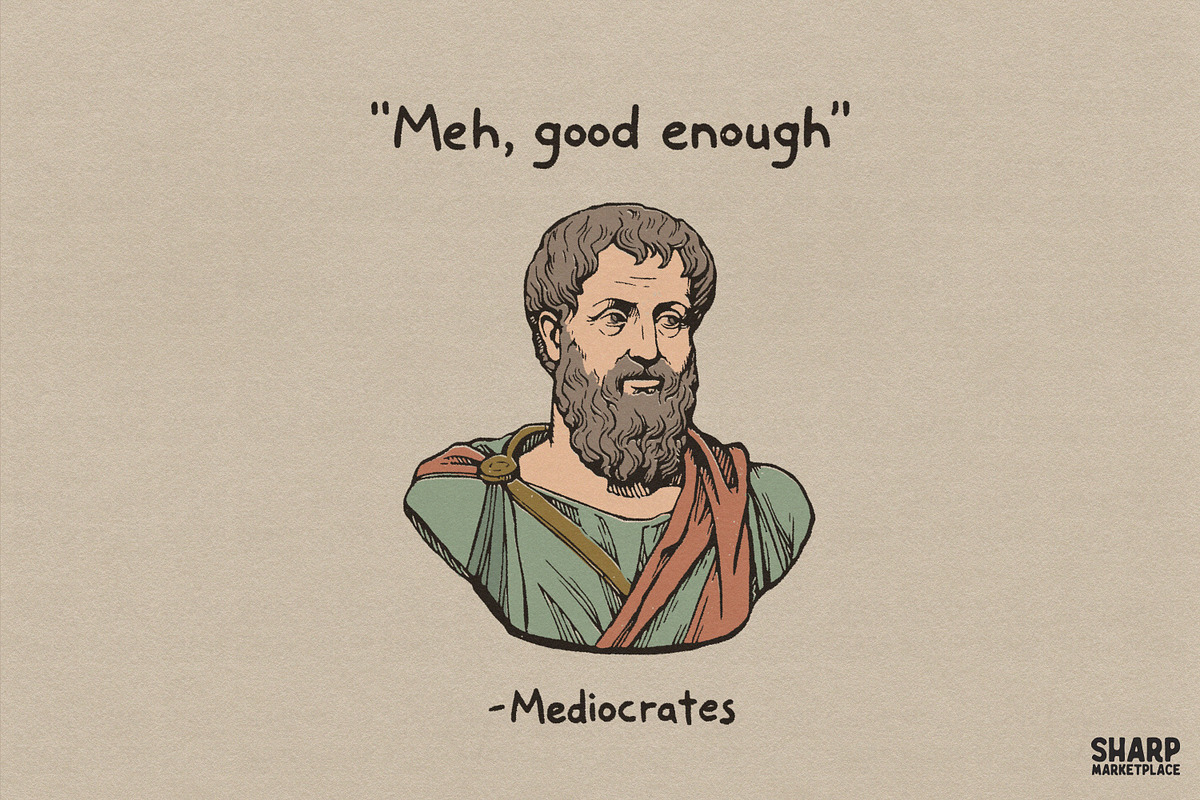 Meh, Good Enough -Mediocrates, an Object Graphic by SharpMarketplace (Photo 1 of 5)