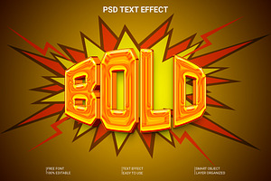 Bold 3d Text Effect Style