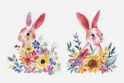 10 Floral Easter Bunny Silhouettes, a Seasonal Illustration by DesignRocket (Thumbnail 6 of 7)