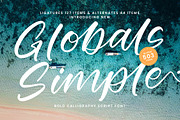 Globals Simple Bold Calligraphy Font, a Script Font by stylishtype.co (Thumbnail 1 of 20)