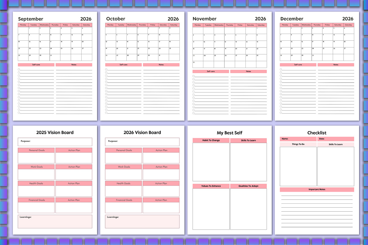 2025-2026 Vision Board Planner Canva, a Stationery Template by Shumaya (Photo 4 of 5)
