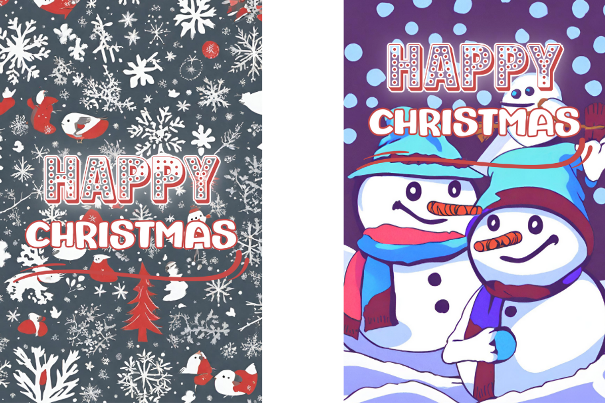 Christmas Card Design Bundle 2, a Card Template by Jay Major Designs (Photo 7 of 10)