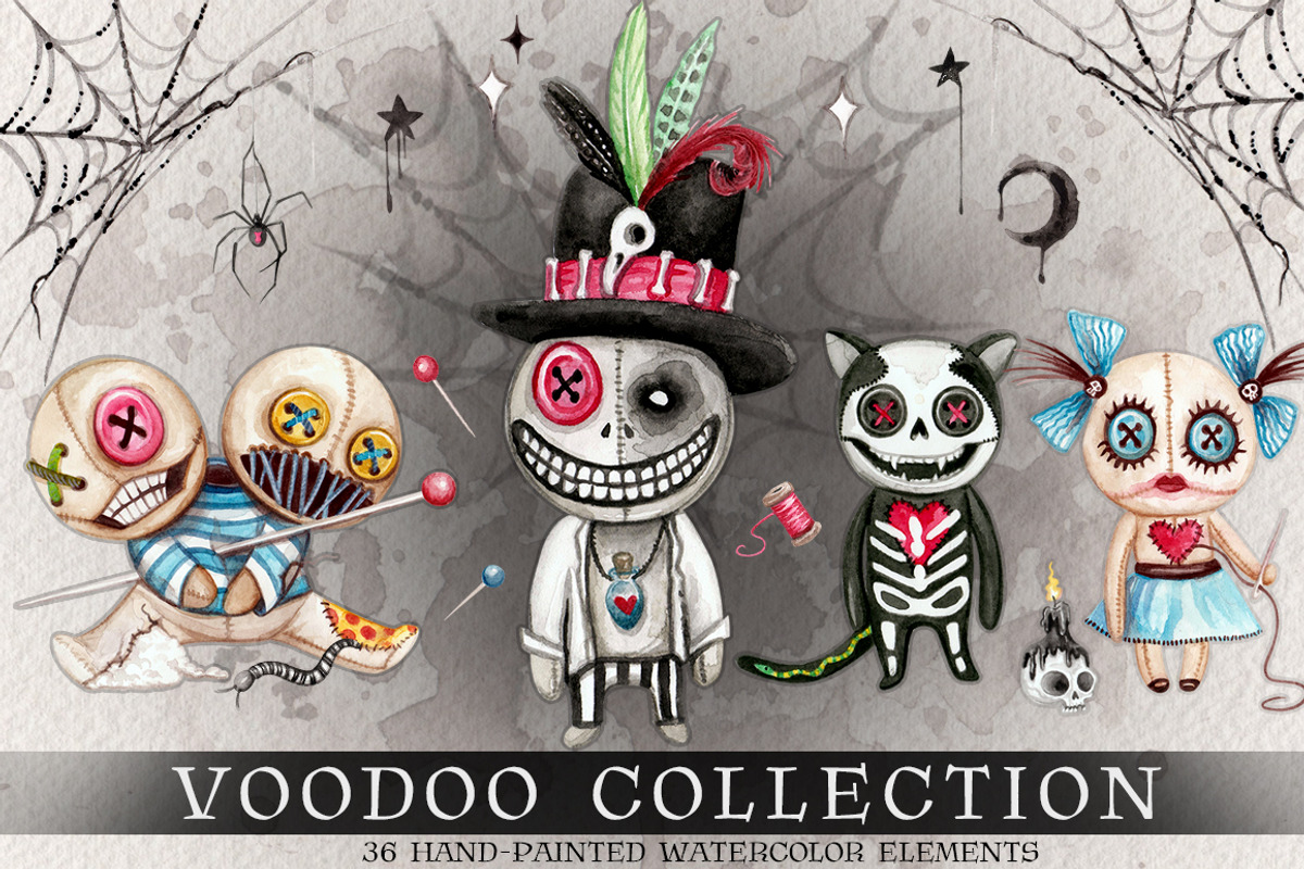 Watercolor Voodoo Collection, an Illustration by Dapper Dudell (Photo 1 of 5)