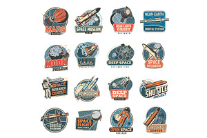 Space And Universe Research Icons