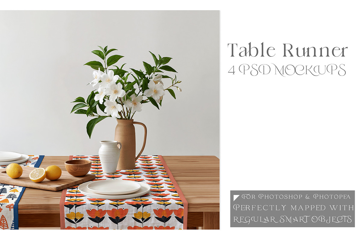 Table Runner Mockups, a Household Mockup by mock-ups (Photo 1 of 20)