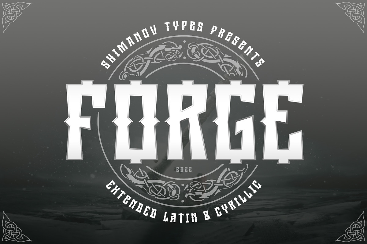 ST-Forge severe display font, a Font by Shimanov Types (Photo 1 of 6)