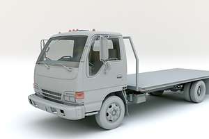 Isuzu Flatbed Truck, a Cars & Vehicle 3D Model by Olives