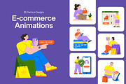 55 Animated E-Commerce Flat, a Person Illustration by Brickclay (Thumbnail 1 of 4)