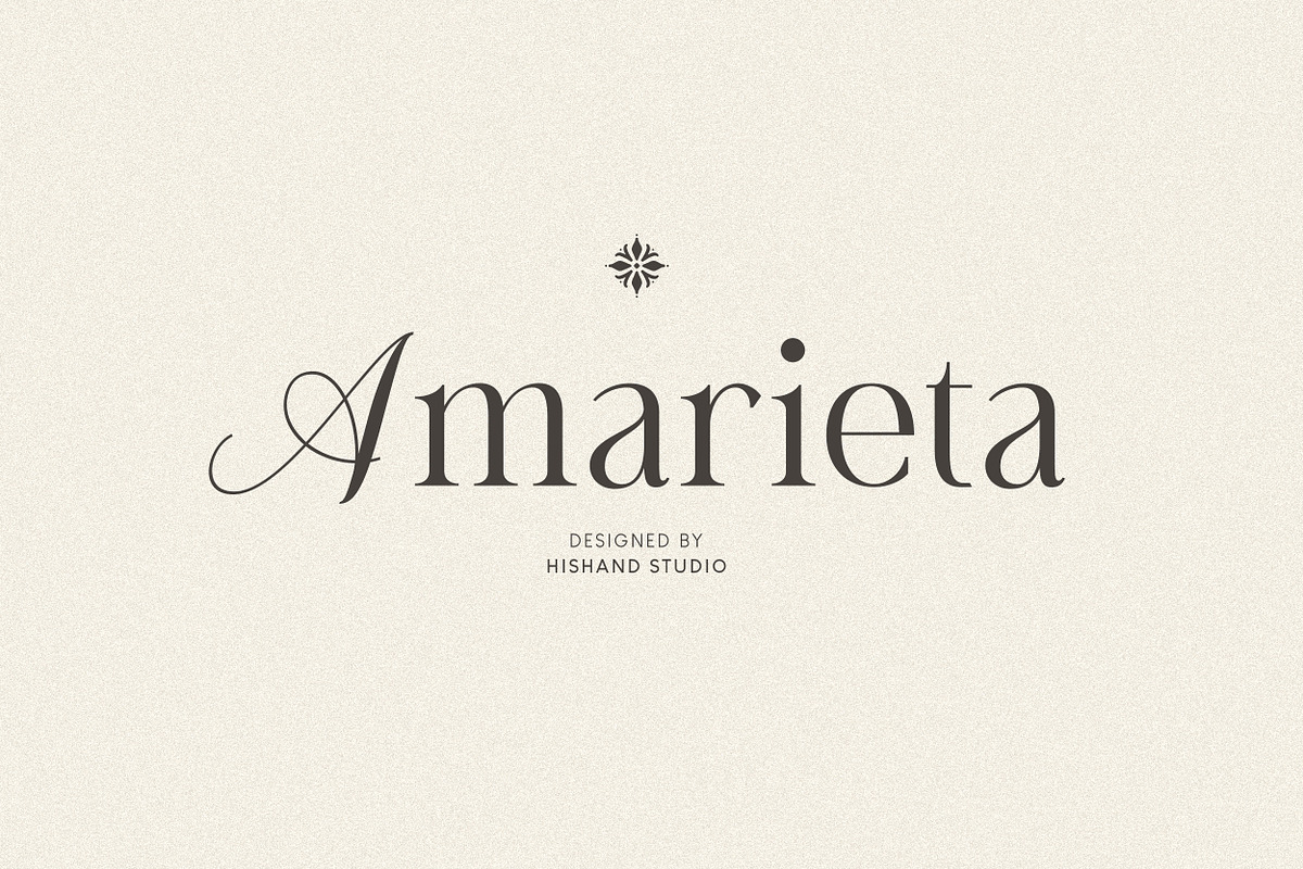 Amarieta Elegant Font, a Serif Font by Hishand Studio (Photo 1 of 10)