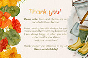 Summer garden watercolor clip art, an Illustration by ARTerria (Thumbnail 11 of 11)