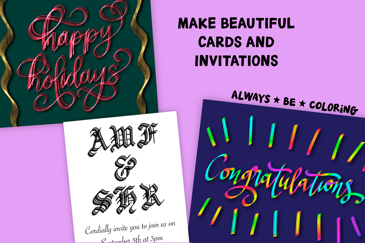 Procreate Blackletter Calligraphy, a Brush Add-On by AlwaysBeColoring (Photo 8 of 11)