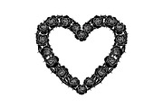 Floral Heart Wreath SVG Bundle, an Illustration by Gaye Art (Thumbnail 2 of 31)