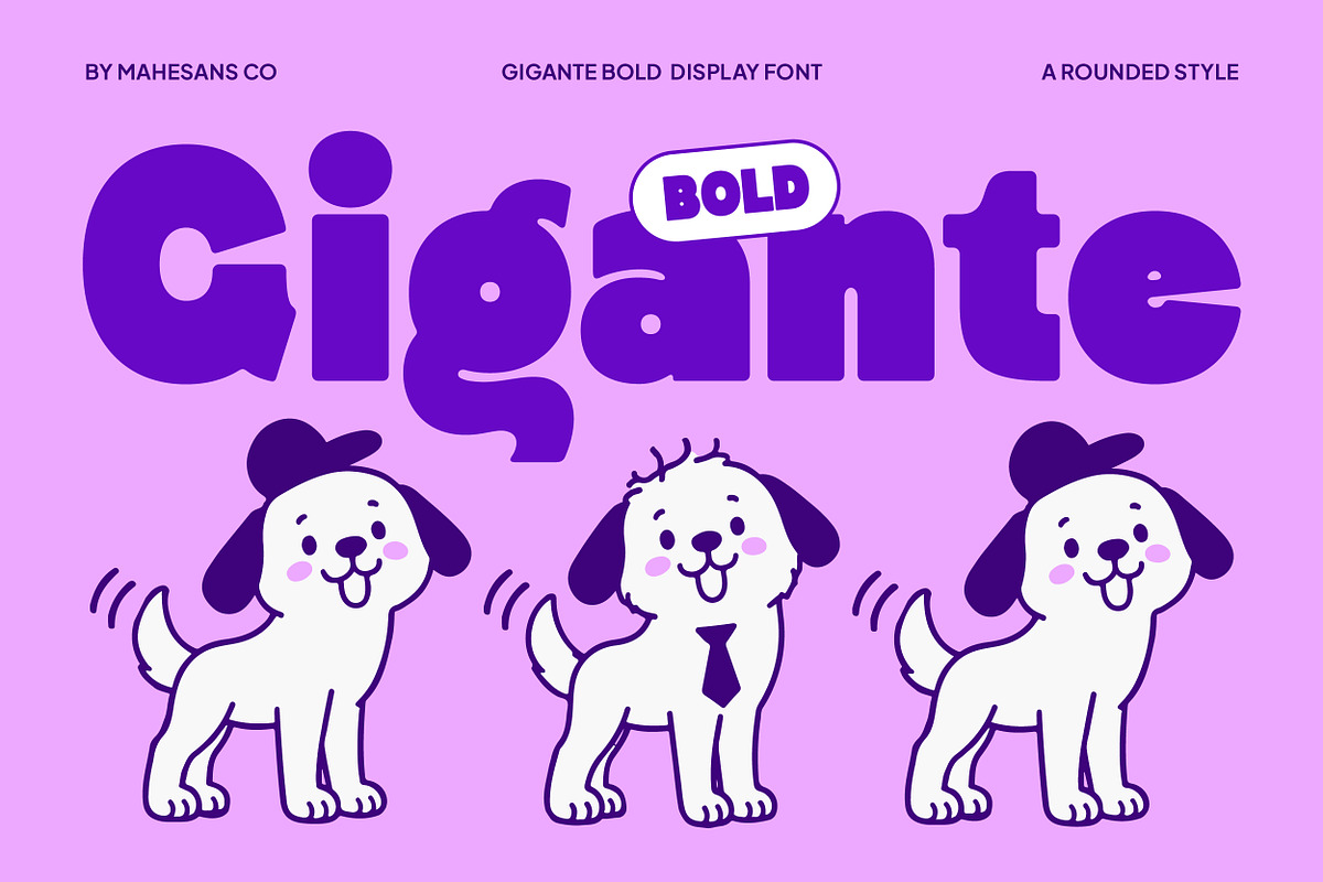 Gigante – Bold Display Font, a Sans Serif Font by Mahesans Co (Photo 1 of 10)