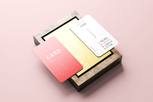 Rounded Corner Visiting Card Mockups