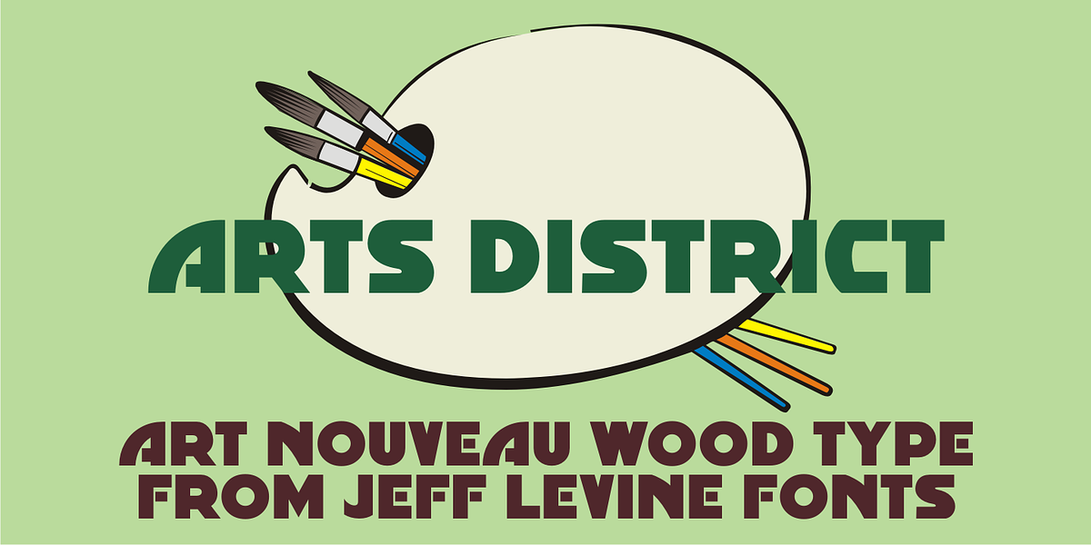 Arts District JNL, a Sans Serif Font by Jeff Levine Fonts