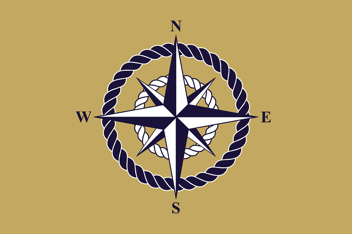 Nautical Compass Rose, an Object Graphic by Krafti Lab