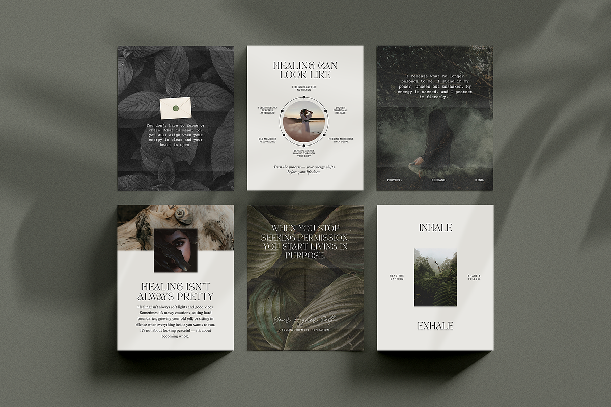 Spiritual Coach Instagram Templates, a Social Media Template by Studio Loire (Photo 4 of 9)