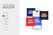 Social Media Mockup with Bold Text, a Mockup by graphypix (Thumbnail 2 of 4)