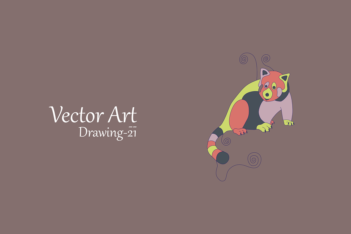 D-21 : red panda, an Animal Illustration by ssattass
