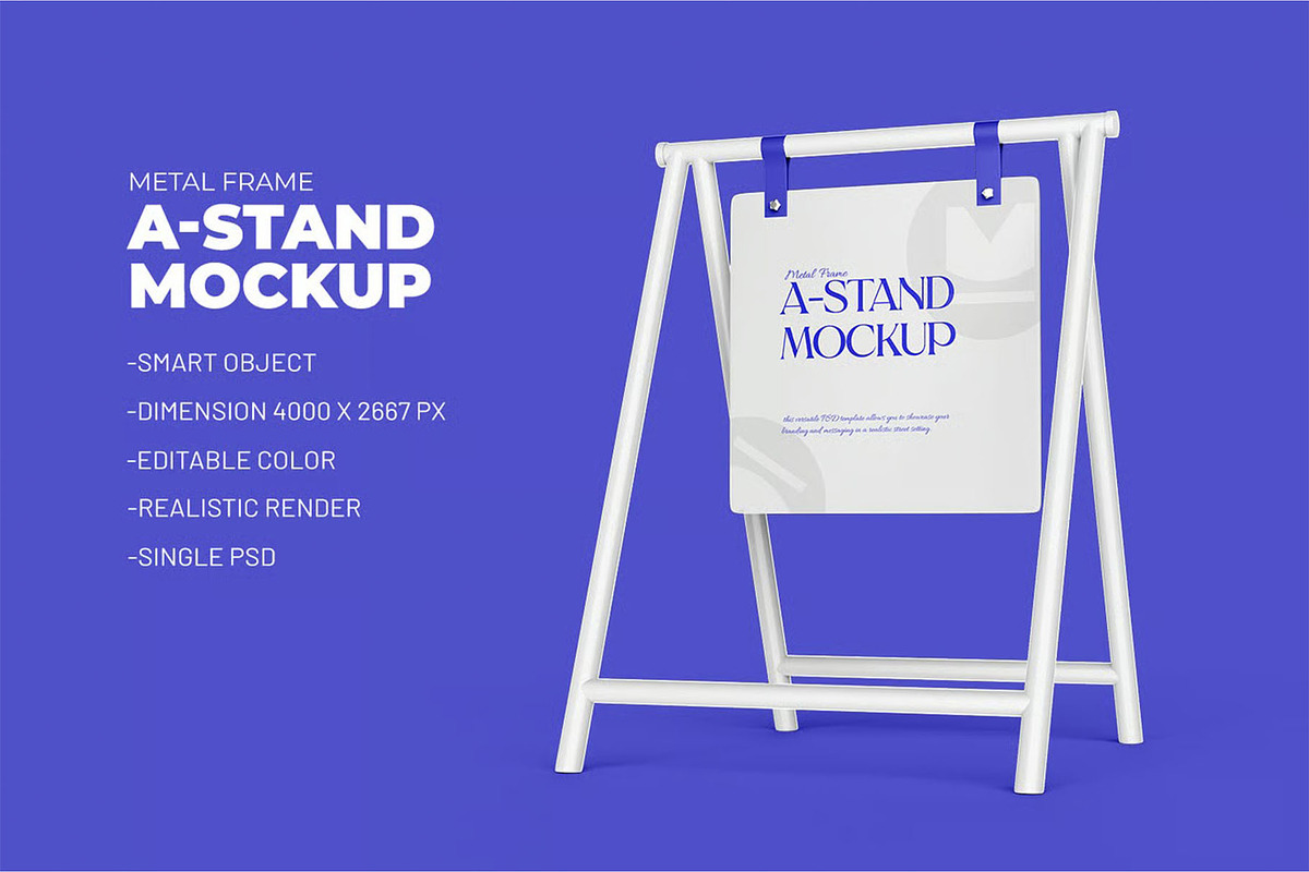 Menu A-Frame Sign Board Mockup | Creative Market