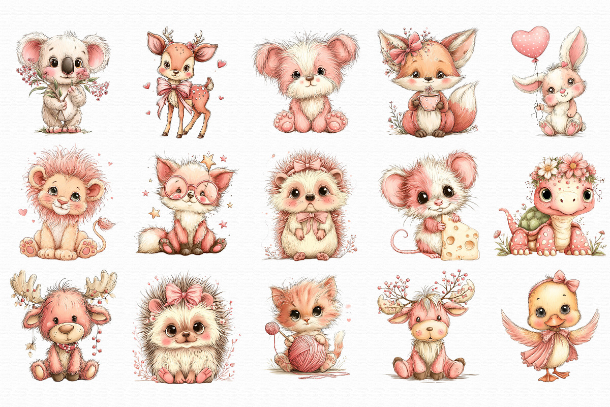 Whimsical Animals Clipart, an Illustration by Libby Wishes (Photo 5 of 6)