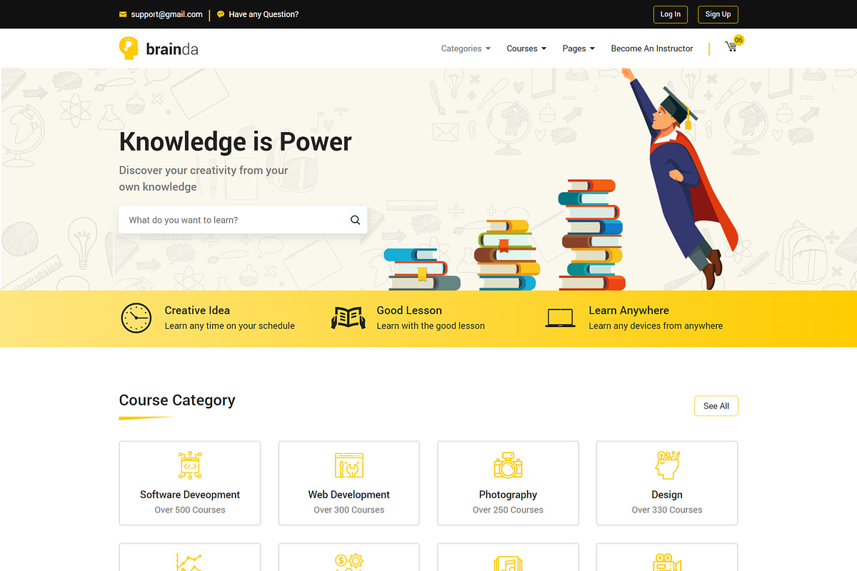 Brainda - Responsive HTML5 Template, a HTML Template by Thecodude (Photo 2 of 2)