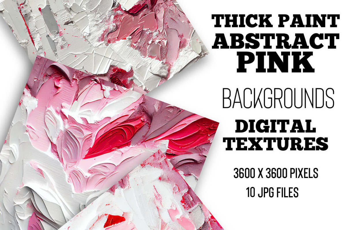 Thick Paint Abstract Pink Textures, a Texture Graphic by Skritch Studio (Photo 1 of 6)