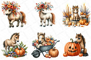 Watercolor Autumn Horse Clipart, an Illustration by DreamPrint404 (Thumbnail 4 of 6)