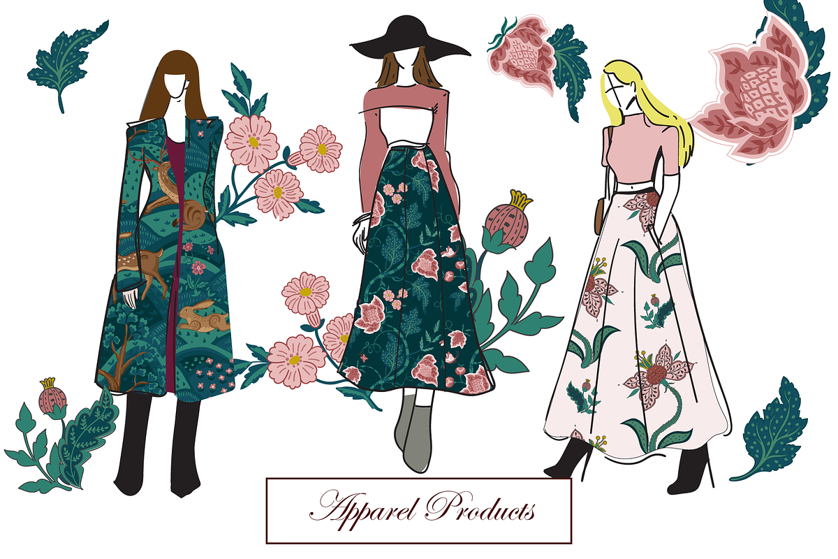 Crewelwork Patterns Jacobean Style, a Pattern Graphic by RachelStudio (Photo 8 of 10)