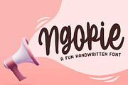 Ngopie - Fun Handwritten Font, a Script Font by Weape Studio (Thumbnail 1 of 8)