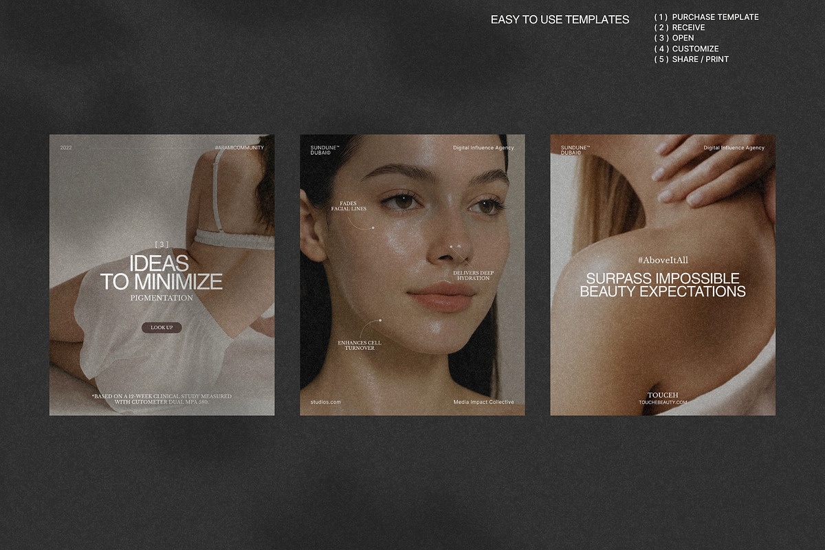 Soft Skincare Canva Post Set preview 3