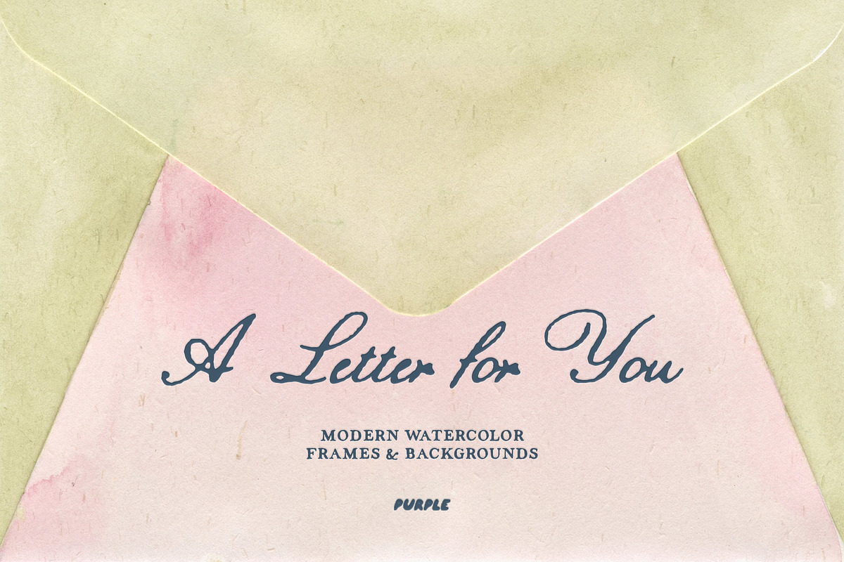 A Letter for You: Watercolor Collage, an Object Graphic by Purple (Photo 3 of 16)