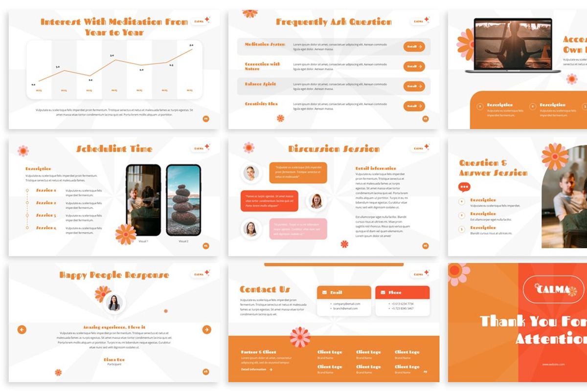 Calma - Mental Health Powerpoint, a Presentation Template by SlideFactory (Photo 4 of 4)