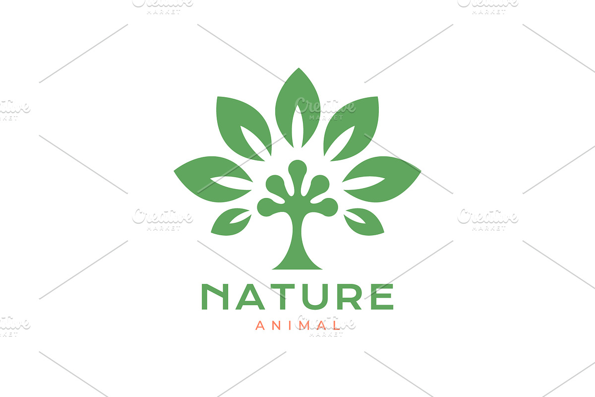 gecko paw leaves nature plant logo, a Branding & Logo Template by devastd