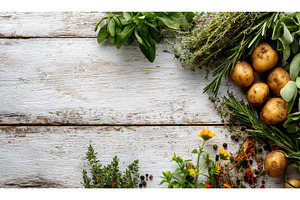A border of organic vegetables, a Food & Drink Photo by ZinetroN