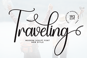 Traveling | Script Font, a Handwritten Font by Scratchones (Thumbnail 1 of 9)