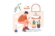 People do bathroom hygiene routine, a Person Illustration by Good Studio (Thumbnail 10 of 13)