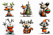Whimsical Christmas Woodland Friends, an Illustration by Libby Wishes (Thumbnail 3 of 8)
