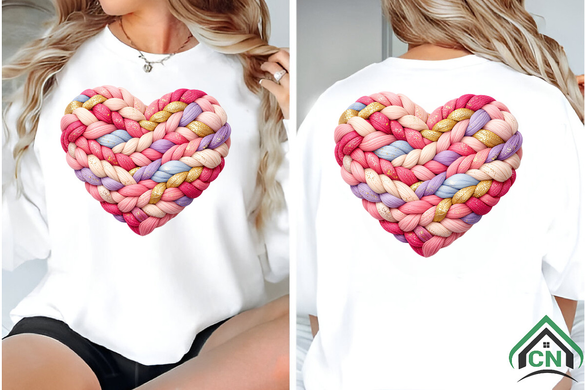 Glitter Crochet Yarn Valentine Heart, an Illustration by Craft Nest (Photo 5 of 8)