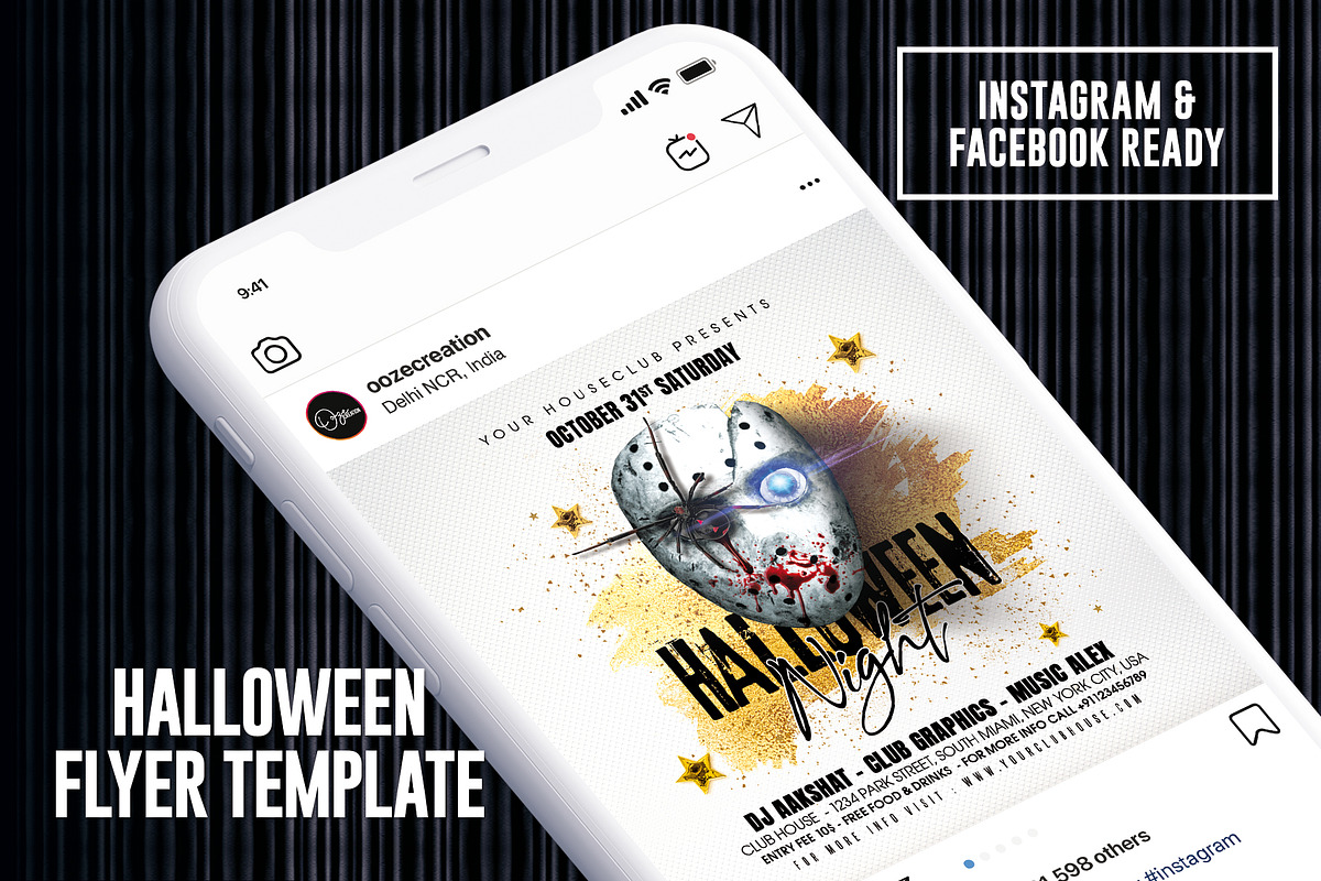 Halloween Party Flyer, a Templates & Theme by MithilaCreation (Photo 4 of 6)