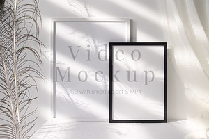 Video Photo Frame Mockup 3x4 2x3 MP4