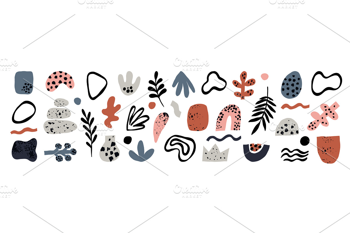 Abstract hand drawn shapes, an Illustration by Vectorbuum
