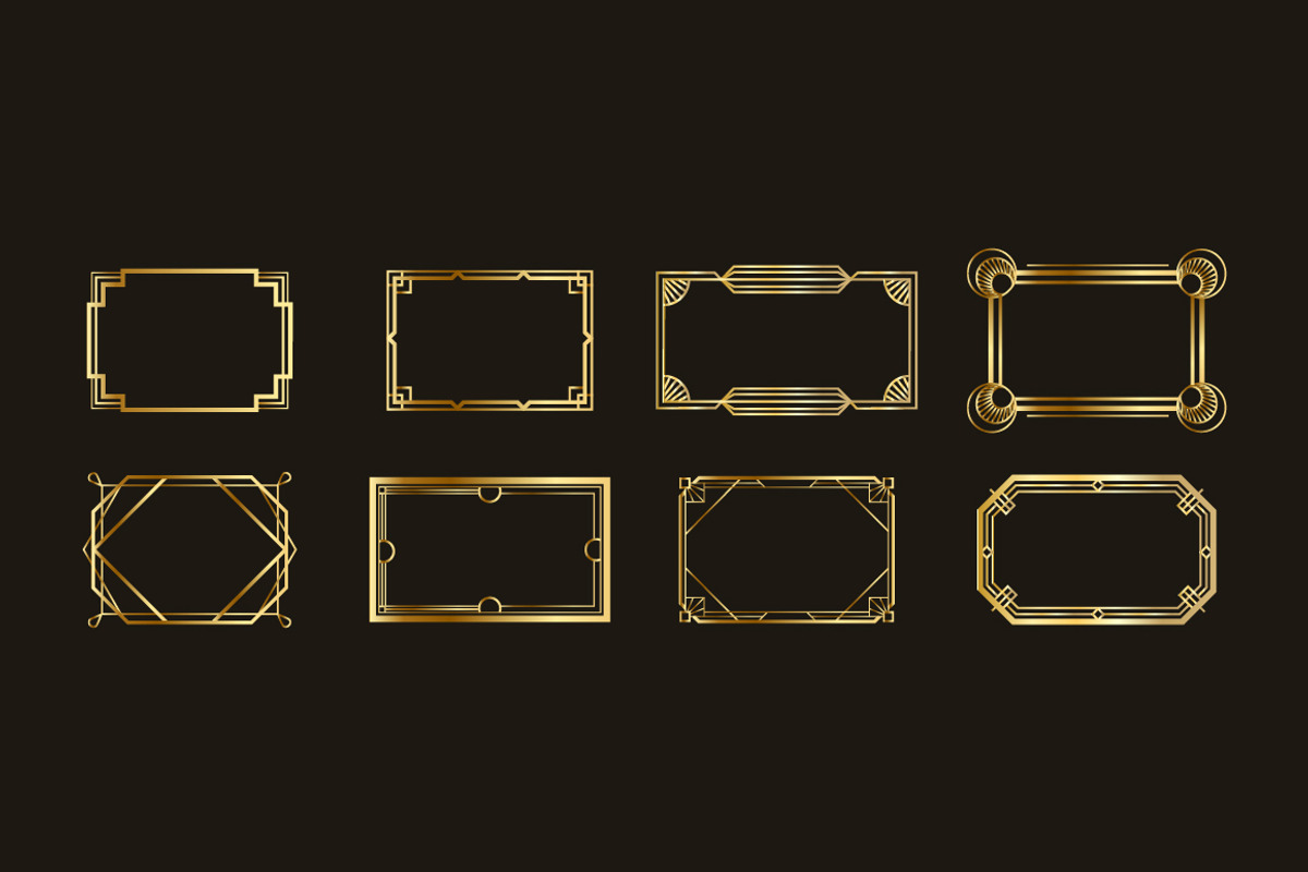 Vintage Art Deco Frame Set, a Marketing Template by Template Dealer