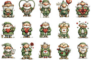Whimsical Valentine Grandpa Clipart, an Illustration by Designking (Thumbnail 3 of 5)