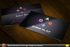 GamePlay Business Card And Logo