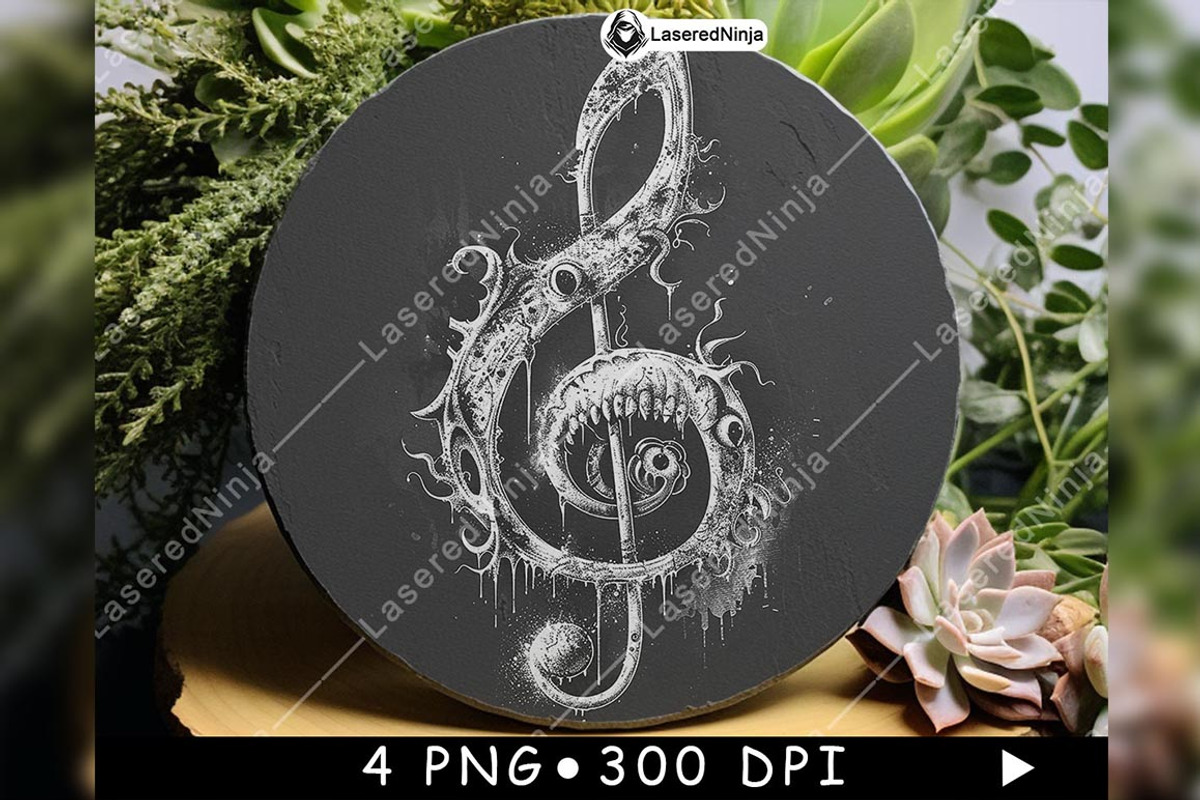 Creepy Alien Eyes Musical Note, a Background Graphic by LaseredNinja (Photo 6 of 7)