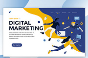 Landing page template on various top, a Food Illustration by Creative Graphics (Thumbnail 2 of 12)