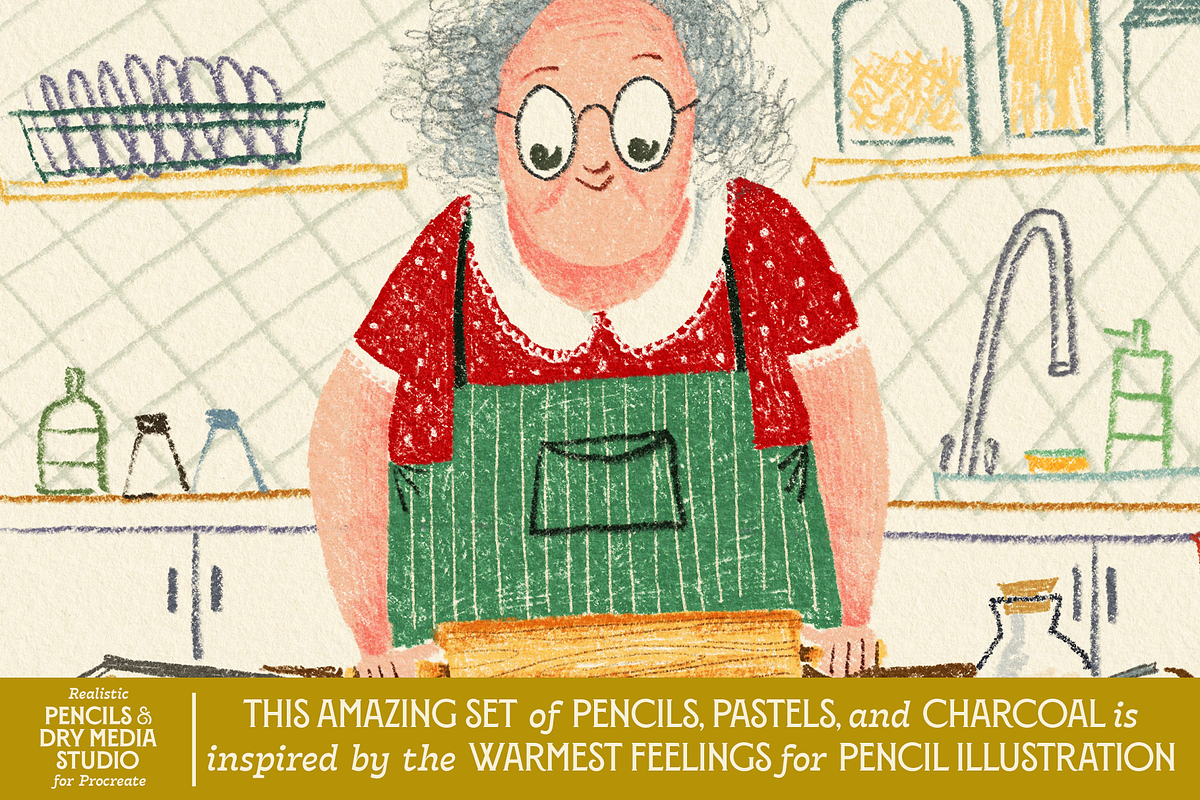 VVDS Realistic Pencils & Dry Media, a Brush Add-On by Vintage Voyage Supply (Photo 2 of 10)