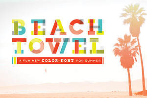"Beach Towel" Color Font