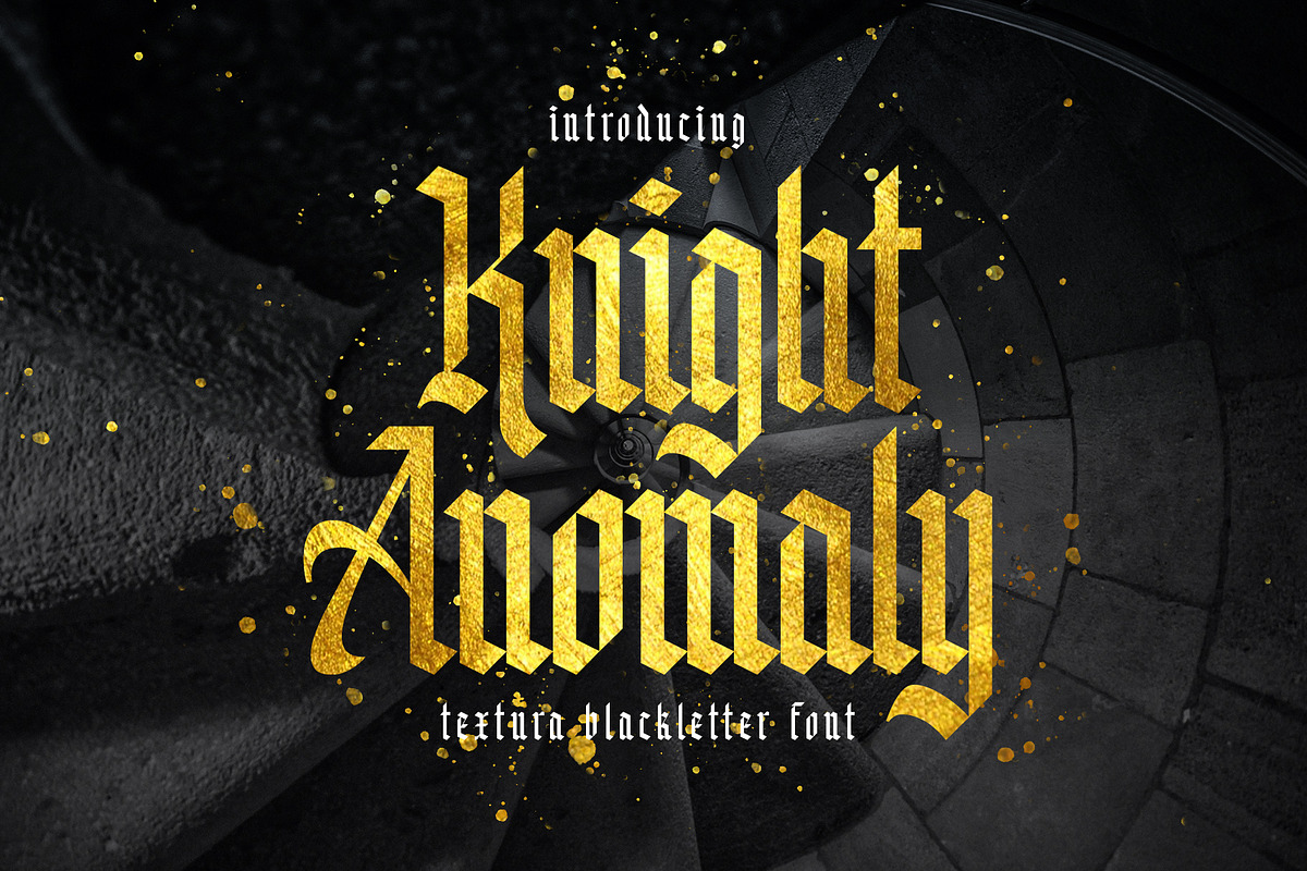 Knight Anomaly, a Blackletter Font by Arterfak Project (Photo 11 of 11)